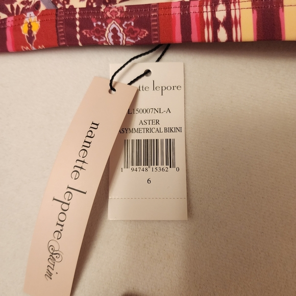 Nanette Lepore Aster Boho One Shoulder Bikini Size 6 - Picture 6 of 16